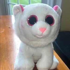 TY Beanie Boos " Purrcilla" the 10" Cat White Fur with Pink